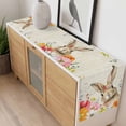 thumbnail image 4 of Bunny Easter Table Runner - 36 Inch Long, Kitchen Dining Table Runner Dresser Scarves, Eucalyptus Spring Floral Farmhouse Weeping Farmhouse Decor for Coffee Tables Wedding Party Banquet, 4 of 8