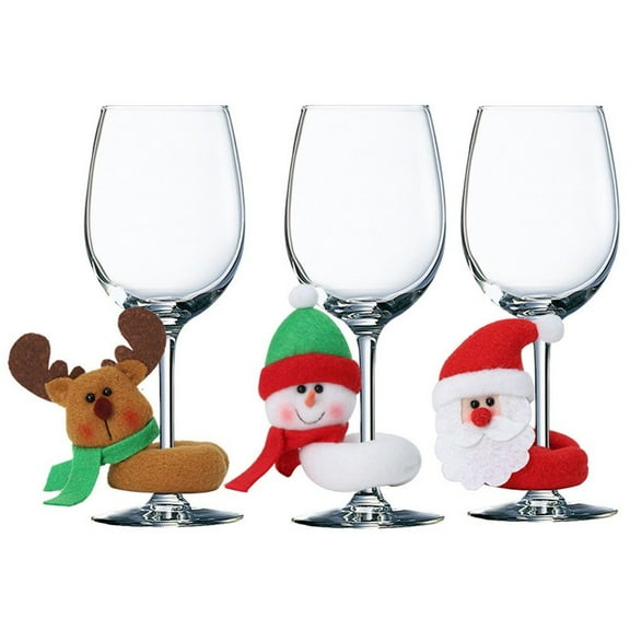 3 Pcs Christmas Wine Bottle Decor Set - Snowman, Santa, Reindeer Designs, Festive Bottle Holders for Xmas Home, Hotel, Bar, Restaurant & Party Decorations