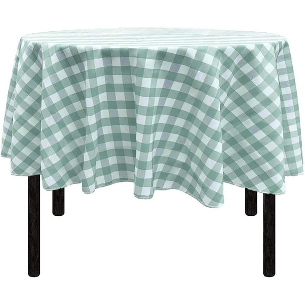 Vedouci 72 Inch Checd Round Tablecloth Table Cloth For Tables In Washable Polyester Great Buffet Parties Holiday Dinner Wedding More Com Vedouci 72 Inch Checd Round, 72 Inch Round Table Pad
