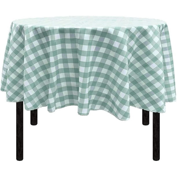 Vedouci 108 Inch Checd Round, Table Cloths For Round Tables