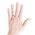 thumbnail image 4 of ANGARA Natural Pear-Shaped Emerald Two Tone Ring with Double Halo in 14K Rose & White Gold for Women (Size-7x5mm) | May Birthstone, Anniversary, Jewelry Gift for Women | Natural Emerald Ring, 4 of 9