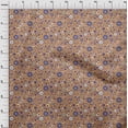 thumbnail image 4 of oneOone Cotton Poplin Twill Tawny Brown Fabric Asian Suzani Quilting Supplies Print Sewing Fabric By The Yard 56 Inch Wide, 4 of 5