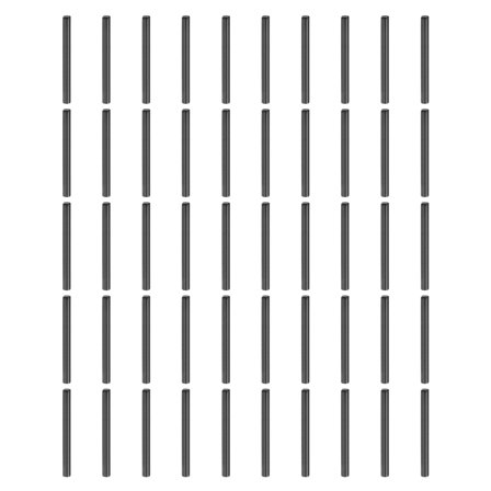 50Pack 2mm x 22mm Dowel Pins, 304 Stainless Steel Cylindrical Shelf Support Pegs Chamfered End Pin Rod Fasten Elements Metal Shelf Pegs, Black