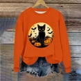 thumbnail image 2 of Uoodti Halloween Women's Oversized Long Sleeve Fall Clothes Sweatshirt Witch Crop Vintage Graphic Lantern Pullover Gift Spook y Season Sweatshirt, 2 of 5