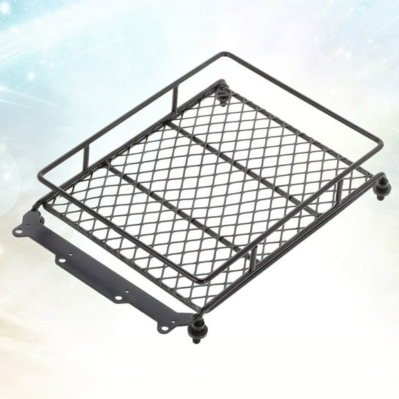 FUTUREORYY 1Pc Black Metal Luggage Rack for Car Accessory 13x10.2x0.4in