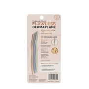 Finishing Touch Flawless Dermaplane Facial Exfoliator and Hair Remover, Facial Hair Removal for Women, 6 Count