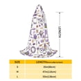 thumbnail image 2 of Honeii Lavender Flowers Print Poncho Cape, Cloak Coat, Snuggly Hooded Wearable Blanket, Hooded Cape For Teenagers,Halloween Costumes-Large, 2 of 7