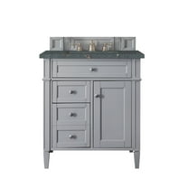 James Martin Vanities 30" Single Vanity, Urban Gray, w/ 3 CM Parisien Bleu Quartz Top