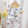 thumbnail image 2 of KPOPLK Toddler Boys 2Pcs Outfits Set Short Sleeve Graphic Pattern T-Shirt Top and Casual Shorts Summer Clothes 1T 2T 3T 4T 5T 6T 7T(2-3 Years,Gold), 2 of 6