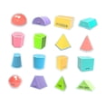 thumbnail image 2 of 16 piezas de manipuladores de matemáticas de sólidos geométricos, bloques geométricos, formas geométricas para suministros escolares, niños en edad, 2 of 7
