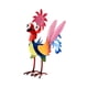 thumbnail image 4 of Figura de pollo decorativa y divertida, escultura de animal coleccionable. Cabeza rosada, 4 of 9