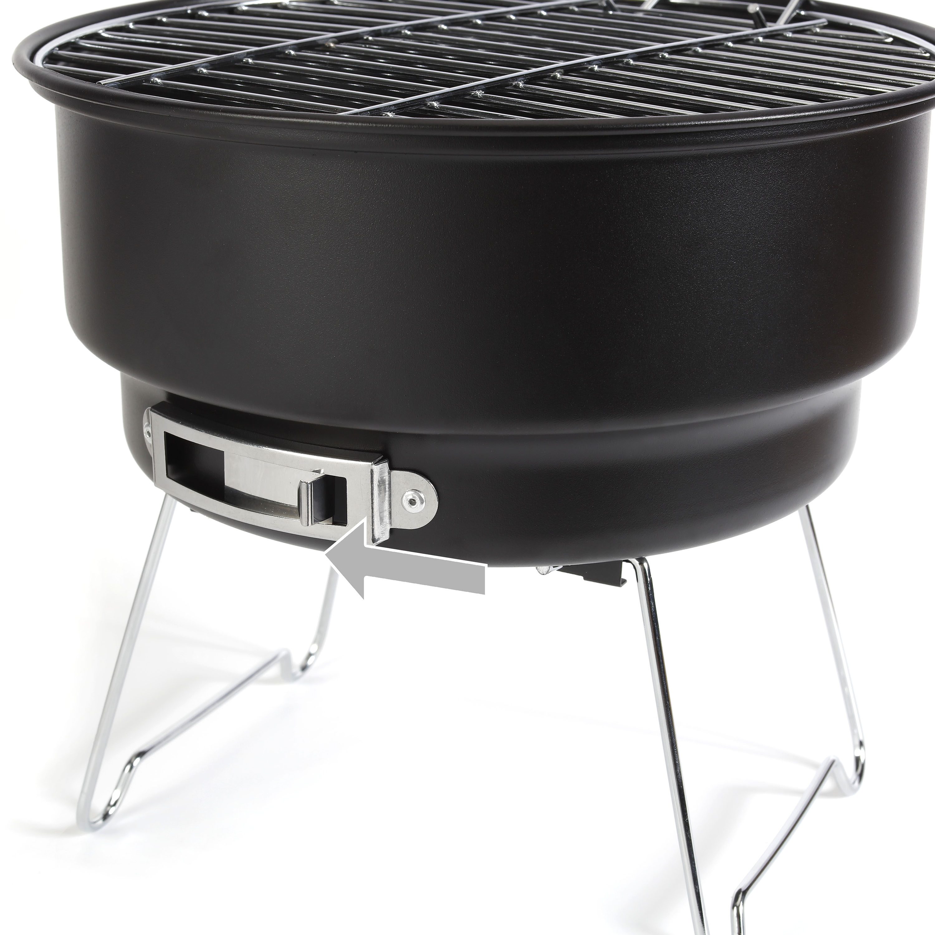 Ozark Trail Brand 10" Portable Camping Charcoal Grill with Cooler Bag, Black, Nylon - image 5 of 8