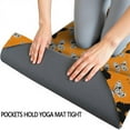 thumbnail image 3 of Orange Black Butterfly Pattern Hot Yoga Mat Towel Non Slip for Hot Yoga - Quick-Drying Yoga Mat Cover with 4 Corner Pockets with Travel Bag - Hot Yoga Towel Non Slip 70"x26", 3 of 6