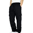 thumbnail image 5 of White3XLPantalones de chándal cargo para hombre con bolsillos Pantalones sueltos casuales para primavera verano, 5 of 5