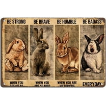 Vintage Wall Decor Bunny Rabbit Poster,Motivational Quote,Vintage Wall Art,Home Decor Retro Tin Signs,Kitchen Decor Vintage Metal Tin Sign ,Wall Decor For Bars,Restaurants,Cafes,Home Beer 12X8 Inch