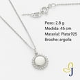thumbnail image 2 of Collar De Sol Con Rayos De Zirconia Para Mujer De Plata 925 Plateado, 2 of 5