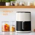 thumbnail image 2 of Air Fryer, 6-Quart 12-in-1 Digital Airfryer with Viewing Window, 400°F Rapid Air Technology, Nonstick Easy-Clean Basket for Family Cooking, Beige, 2 of 7