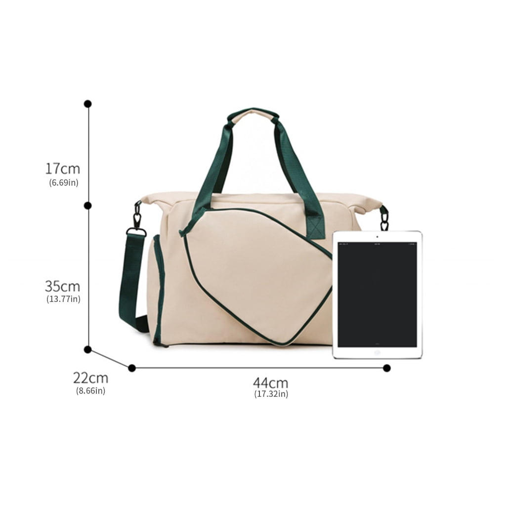 Spacious Oxford Fabric Sports Bag With Dedicated Shoe Pocket And Moisture Resistant Design