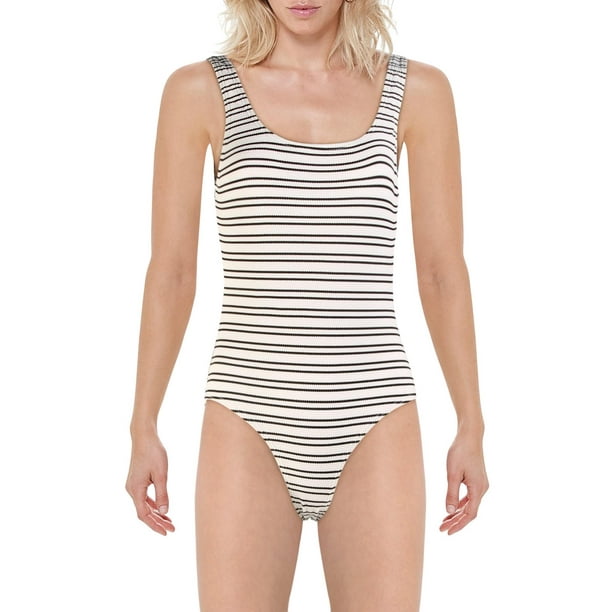 French Connection French Connection Womens Striped Beachwear One Piece Swimsuit B W Xs Walmart Com Walmart Com