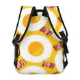 thumbnail image 4 of Breakfast Eggs Bacon Cute Backpack Casual College Bag Zipper Laptop Daypack Hiking Rucksack Travel, 4 of 5