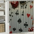 thumbnail image 6 of cards chips dices Chic Modern Bathroom Decor shower curtain
 Shower Curtain Set with Hooks, 6 of 7