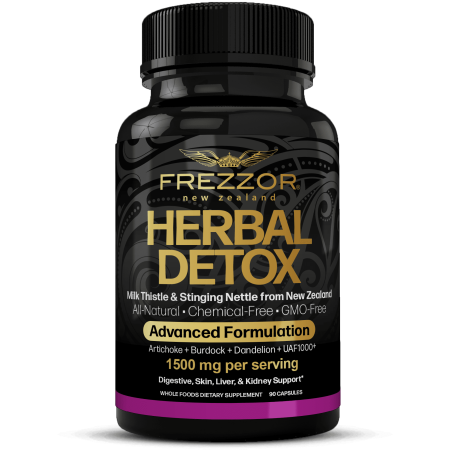 FREZZOR Milk Thistle Kidney and Liver Herbal Detox and Cleanse Supplement | Pure Organic Artichoke Extract Capsules | Kidney and Liver Health Support, 1 Bottle, 90 Capsules