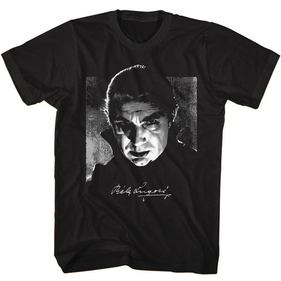 Bela Lugosi Dracula BW Photo and Signature Black T-Shirt