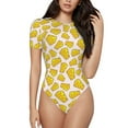thumbnail image 1 of Fotbe Cheese Body de Mujer con Cuello Redondo y Mangas Cortas, Sin Mangas Ajustado, Suave, Cómodo y Básico-Medium, 1 of 7