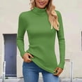 thumbnail image 2 of Women's Clothing Casual Pullover Sweaters Trendy Lightweight Knit Fall Top High Neck Knit Pullover Sweater Soft Warm Turtleneck Top Long Sleeve Casual Winter Comfortable Blouse Cozy Everyday, 2 of 5