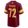 thumbnail image 3 of Men's Nike Viliami Fehoko Jr.  Burgundy Washington Commanders Team Game Jersey, 3 of 3