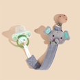 thumbnail image 4 of Plush Elephant Pacifier Holder, Handmade Wooden Clip Baby Teething Toy, Cotton Fabric Pacifier Holder, Ideal Baby Gift Pacifier Clip With Cartoon Toy For Boy Girl, 4 of 5
