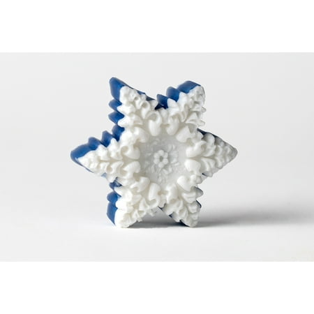 Christmas Ocean Breeze Blue Handmade Snowflake Soap All Natural Best Gift Bar
