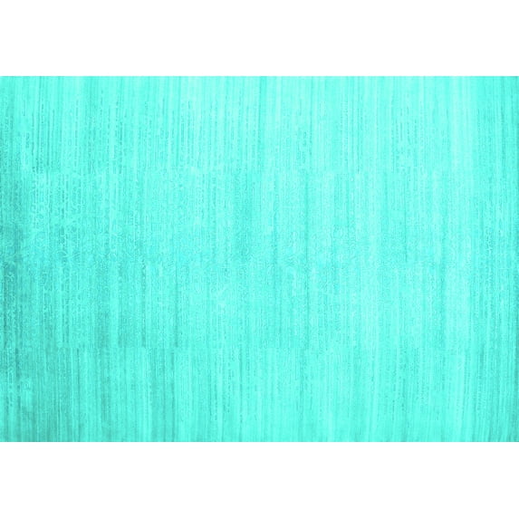 Ahgly Company Indoor Rectangle Abstract Turquoise Blue Contemporary Area Rugs, 4' x 6'