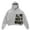 Light Gray, variant on Men's Hop Gothic Oversize Cropped Hoodie With Y2K Letter Print Sweatshirt Casual Baggy Long Sleeve Hooded Pullover Hoodie With Kangaroo Pocket (Yellow,3XL)