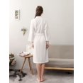 thumbnail image 3 of Women Waffle Knit Kimono Spa Robe Soft Cozy Breathable Lightweight Bathrobe with Side Pockets, 3 of 7
