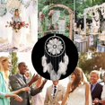 thumbnail image 3 of Carillón de viento, atrapasueños de plumas de mano bohemias éticas para colgar en la pared, decoración del hogar, adorno, festival, artesanías de boda, regalo, blanco WD.WDQZL Hogar, 3 of 4