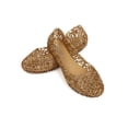 thumbnail image 1 of Minnieouse 1 par de sandalias de mujer, zapatos de gelatina plana transpirables informales de verano de cristal a la moda, calzado calado para viajes y Calzado Tamaño 39 Oro Minnieouse AP012373-12, 1 of 6