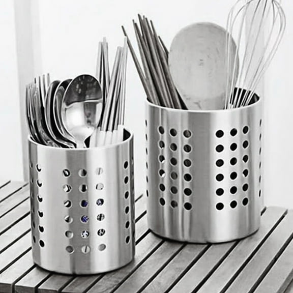 Travelwant 2Packs Kitchen Utensils Chopsticks Holder Drying Rack Basket Compartments Quality Stainless Steel Large