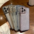thumbnail image 5 of for iPhone Case,Luxury ElectroPlated Glitter Sparkle Sparkly Rhinestone Frame Bumper Camera Lens Protection Soft Shockproof Phone Case (Blue,iPhone 11), 5 of 6