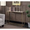 thumbnail image 3 of Convenience Concepts Gold Coast Slim Accent Sofa Console Table, Gold/Faux Marble, 3 of 4