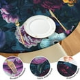 thumbnail image 4 of Round Fitted Tablecloth with Elastic Edges Fits 36"-44" Round Tables Pioneer Colorful Floral Waterproof Table Cover Washable Indoor and Outdoor for Party Kitchen Dinner Banquet Patio Picnic, 4 of 7