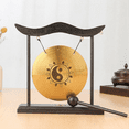 thumbnail image 6 of Mini Desktop Gong Table Wind Chime Percussion Instrument Cymbals Gongs with Mallet for y3463, 6 of 9