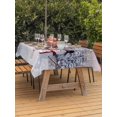 thumbnail image 3 of Outdoor Table Cloth with Umbrella Hole and Zipper, Christmas Waterproof Rectangle Tablecloth 54"x80", Farmhouse Snowflake Snowman Xmas Tree Washable Table Cover for Outside Party Patio Picnic, 3 of 8