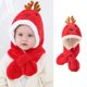 thumbnail image 2 of Gorro de ciervo, bufanda de felpa para bebé, gorro de invierno, bufanda, forro polar, protección cálida para el cuello, 1-4 años, 2 of 5
