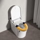 thumbnail image 1 of Funda de asiento de inodoro bordada modelo con cremallera | Poliéster lavable suave | Azul | 43x37cm | Cojín Four Seasons cómodo e higiénico | Fácil de instalar, duradero, se adapta a la mayoría de, 1 of 6