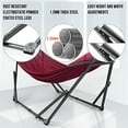 thumbnail image 4 of Tranquillo Hamac Double Universel de 106,5 Pouces avec Support et Sac Ajustables, Rouge, 4 of 5