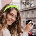 thumbnail image 3 of Motique Accessories Neon Yellow 1 inch Satin Hard Headband, 3 of 3