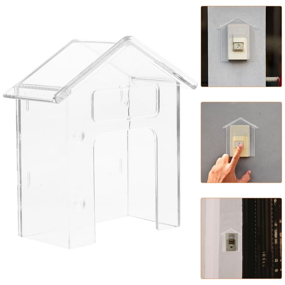 HONMEET Weatherproof Clear Plastic Doorbell Cover Shield with Simple Installation for Outdoor