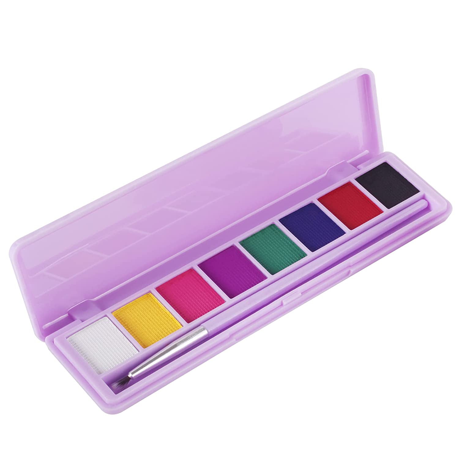 MEICOLY 10 Colors Water Activated Eyeliner Palette, Neon Face Paint Co