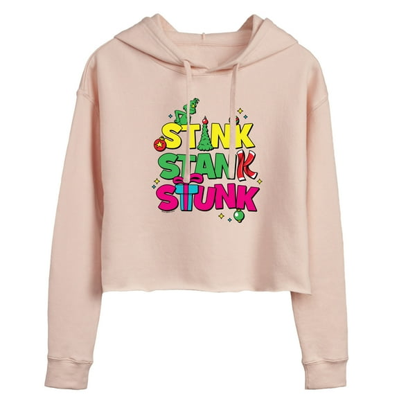 The Grinch - Stink Stank Stunk - Juniors Cropped Pullover Hoodie